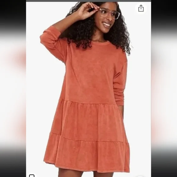 Wild Fable Jersey Dress Burt Orange Medium - Picture 1 of 5